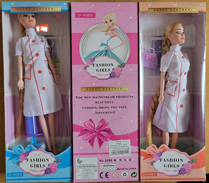 panenka HAPPY PARTNER! FASHION GIRLS, No. 2086 údaje na dolepené etiketě: XB-451, Panenka