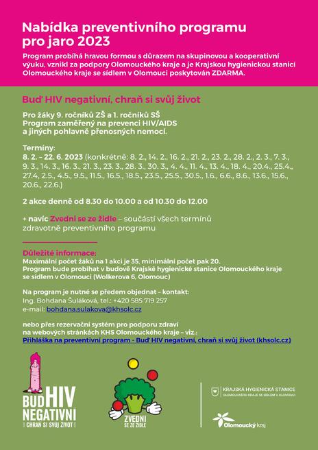 A4 letak prevence HIV 2023