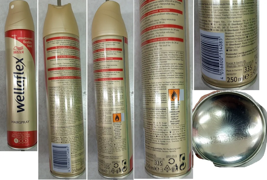 Nebezpečný výrobek - WELLA, wellaflex HAIRSPRAY, 1 NATURAL HOLD číslo šarže/ sp. do: 2194704335, Prod: 07/2012, 99705737 1 WELLA, wellaflex HAIRSPRAY, 1 NATURAL HOLD číslo šarže/ sp. do: 2194704335, Prod: 07/2012, 99705737