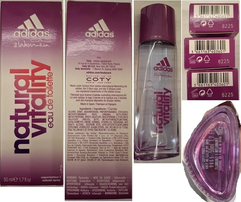 Nebezpečný výrobek - Adidas, for Women, natural vitality, eau de toilette číslo šarže/ sp. do: 8225, 9065 1 Adidas, for Women, natural vitality, eau de toilette číslo šarže/ sp. do: 8225, 9065